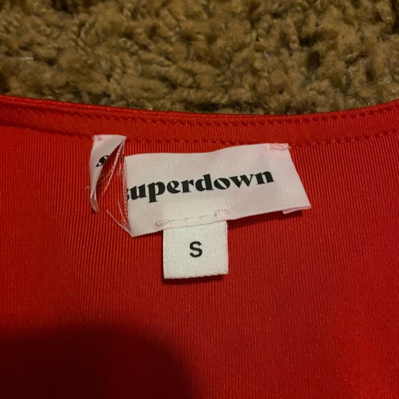 NWT REVOLVE SUPERDOWN ISLE RED MINI DRESS - Picture 3 of 4